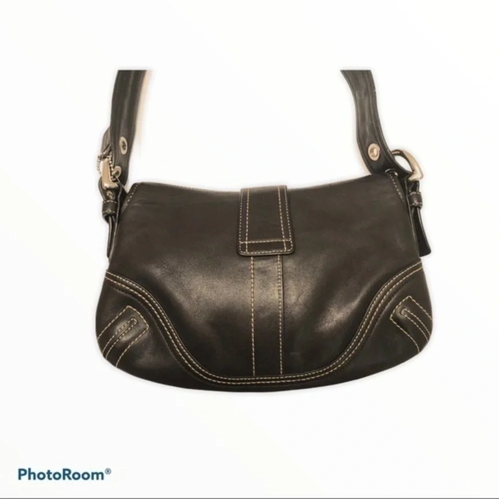 Coach black leather small soho hobo bag